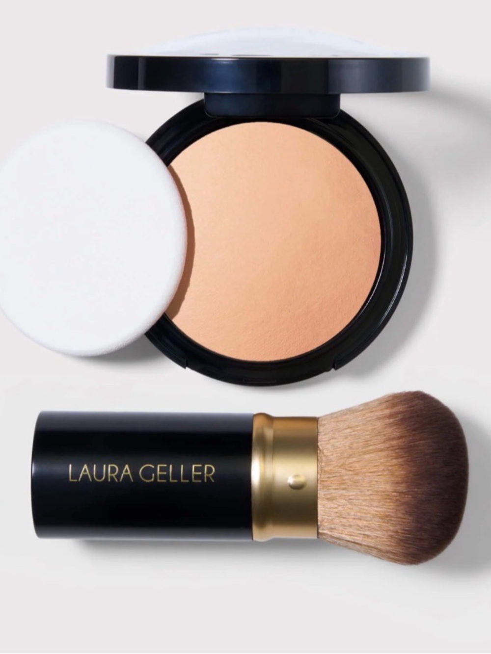 Laura Geller double take foundation Powder with Brush